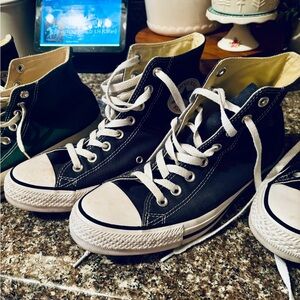 Blue converse sneakers